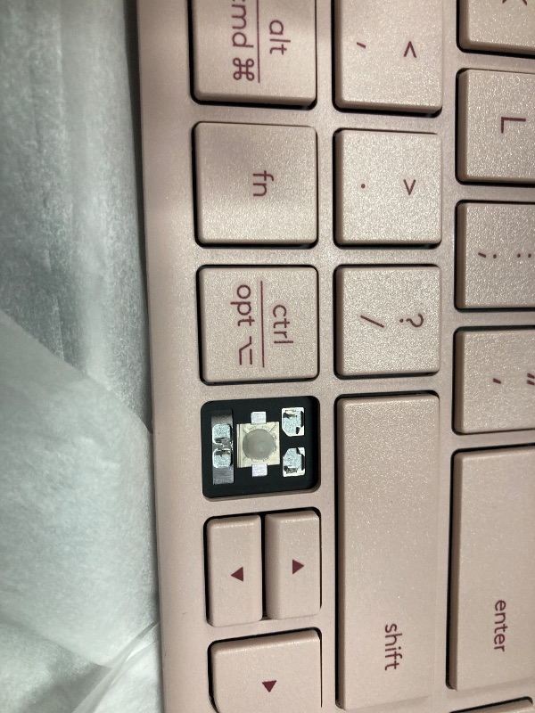 Photo 1 of ***KEY COVER FELL OFF AND IS IN THE BOX***Logitech K585 Multi-Device Slim Wireless Keyboard, Built-in Cradle for Device; for Laptop, Tablet, Desktop, Smartphone, Win/Mac, Bluetooth/Receiver, Compact, Easy Switch, 24 Month Battery - Rose***KEY COVER FELL O