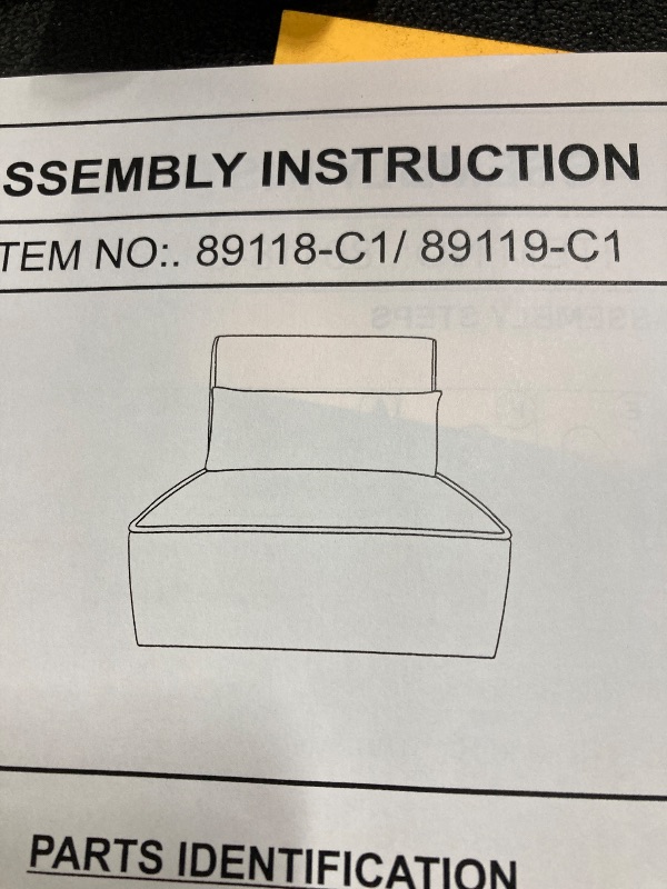 Photo 1 of ***PLEASE READ***VERY IMPORTANT***THIS IS ONE OF 2 CHAIRS. ITS EITHER THE CHAIR WITH THE ARMS AND IS MISSING A BOX OR IT IS THE ARMLESS CHAIR AND ALL PIECES ARE THERE. BETWEEN THE BOX, INSTRUCTION MANUAL AND BARCODE PICTURE, THERE ARE INCONSISTENCIES. BEC