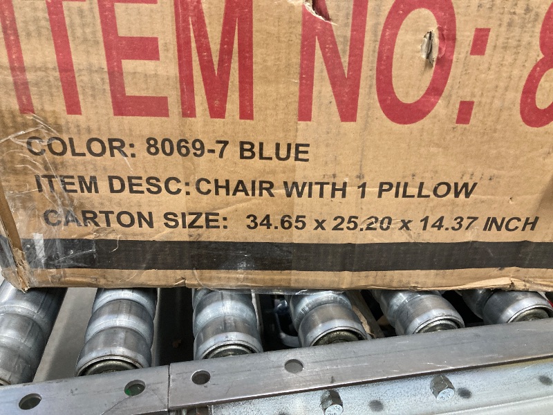 Photo 1 of ***PLEASE READ***VERY IMPORTANT***THIS IS ONE OF 2 CHAIRS. ITS EITHER THE CHAIR WITH THE ARMS AND IS MISSING A BOX OR IT IS THE ARMLESS CHAIR AND ALL PIECES ARE THERE. BETWEEN THE BOX, INSTRUCTION MANUAL AND BARCODE PICTURE, THERE ARE INCONSISTENCIES. BEC