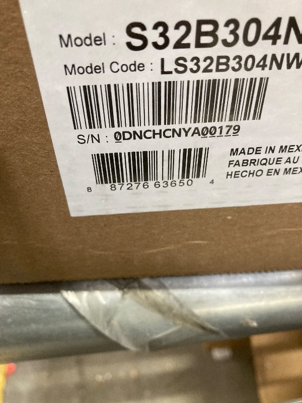 Photo 1 of ***REMOTE MISSING***Samsung 32-Inch Flat Computer Monitor, 75Hz, Borderless Display, AMD FreeSync, Game Mode, Advanced Eye Care, HDMI and DisplayPort, LS32B304NWNXGO, 2024***REMOTE MISSING**