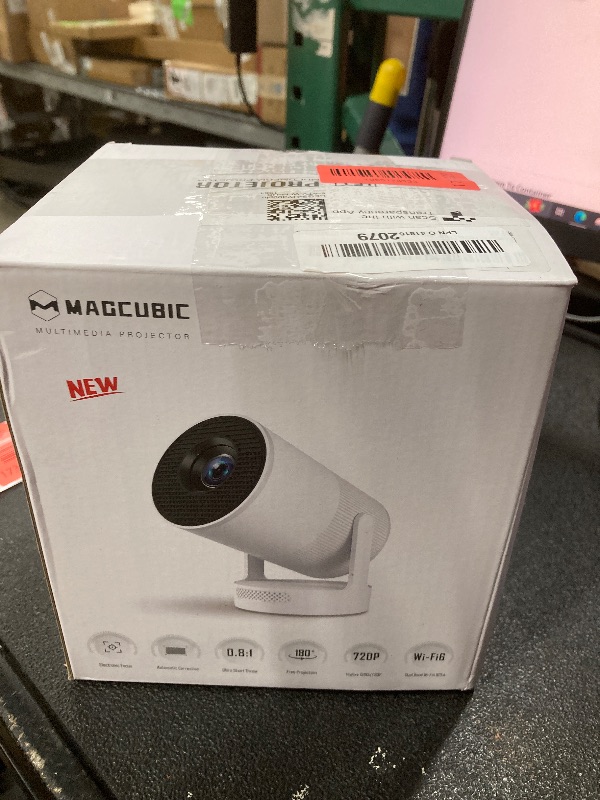 Photo 1 of ?Electric Focus?Magcubic Mini Projector 4K Support, Portable Projector with WiFi 6 and Bluetooth 5.4, Smart Proyector, 5W Soundbase Speaker, 180°Rotation for Home Theater