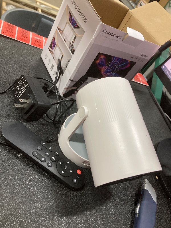 Photo 1 of ?Electric Focus?Magcubic Mini Projector 4K Support, Portable Projector with WiFi 6 and Bluetooth 5.4, Smart Proyector, 5W Soundbase Speaker, 180°Rotation for Home Theater