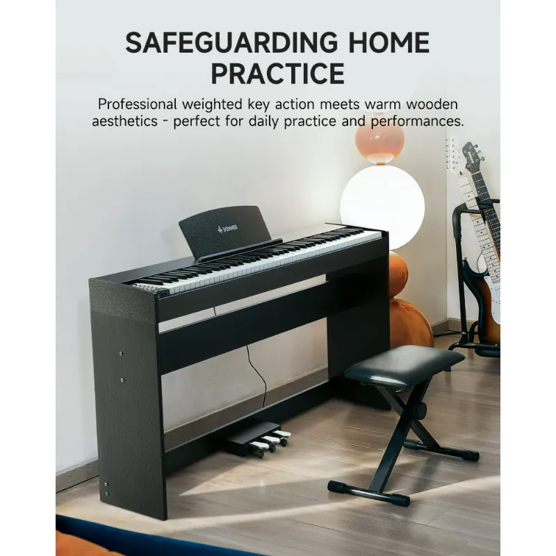 Photo 1 of ***(PARTS ONLYT-SELLING AS IS )*** Donner DDP-50 LITE 88-Key Weighted Digital Piano for Beginners, Full Size Electric Piano with Music Stand, Power Adapter, Sustain Pedal, Built-in Lessons, 1000 Tones & Rhythms, Black`