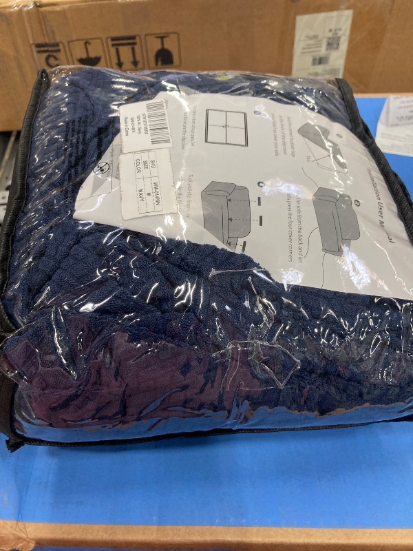 Photo 1 of 100% Waterproof Sofa Cover, Washable Sectional Couch Cover, Stretch Jacquard Sofa Slipcover, Furniture Protector for Kids, Pets, Dog and Cat (Navy, Loveseat, 2 Cushion)
