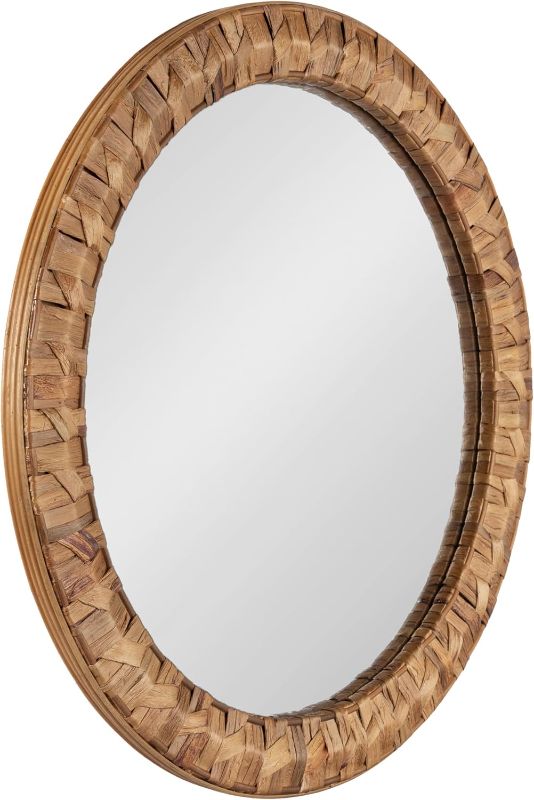 Photo 3 of laalima woven round mirror 28 rustic