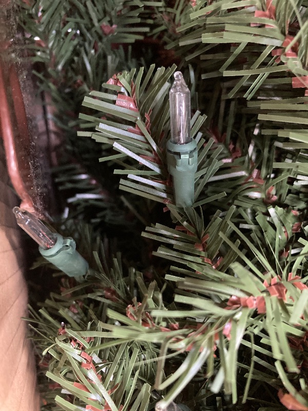 Photo 1 of ***SOME OF THE LIGHTS DO NOT WORK***Puleo International Pre-Lit 4' Alpine Artificial Christmas Tree with 100 Lights, Green***SOME OF THE LIGHTS DO NOT WORK***