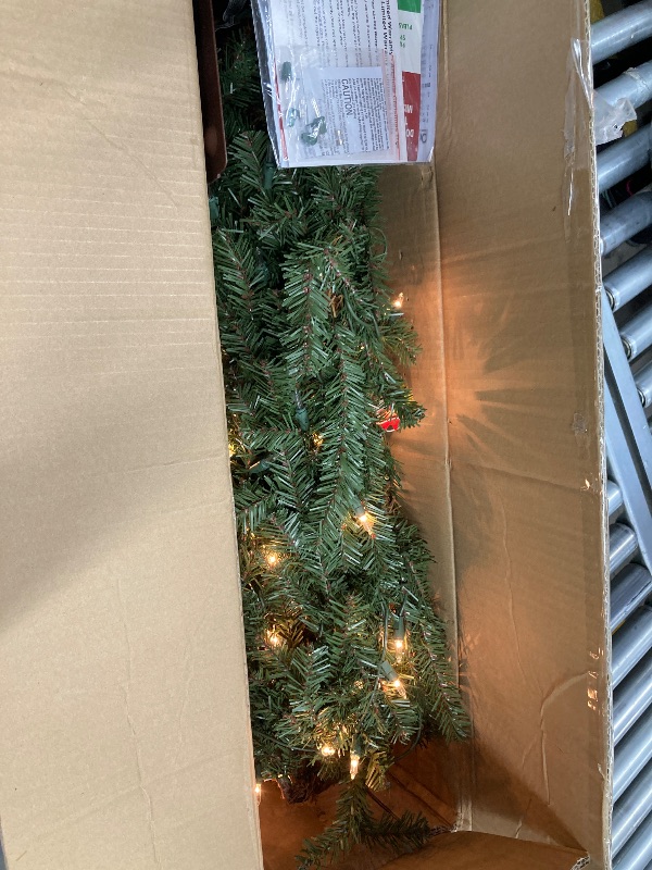 Photo 1 of ***SOME OF THE LIGHTS DO NOT WORK***Puleo International Pre-Lit 4' Alpine Artificial Christmas Tree with 100 Lights, Green***SOME OF THE LIGHTS DO NOT WORK***