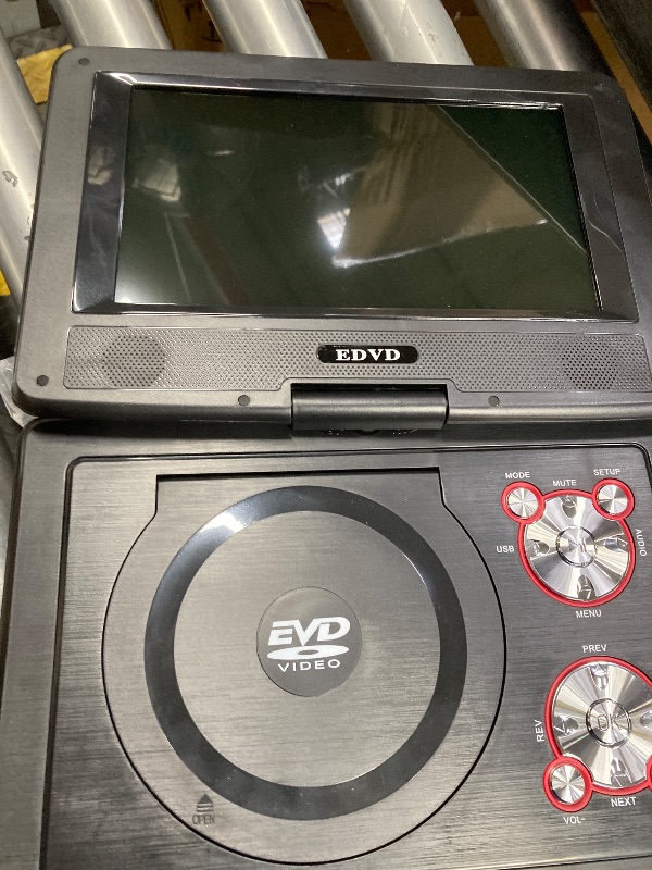Photo 1 of 11.5" Portable DVD Player with 9.5" Swivel Screen, 5-Hours Rechargeable Battery,Car DVD Player for Kids,Support CD/DVD/SD Card/USB,Regions Free,Dual Speakers,Black