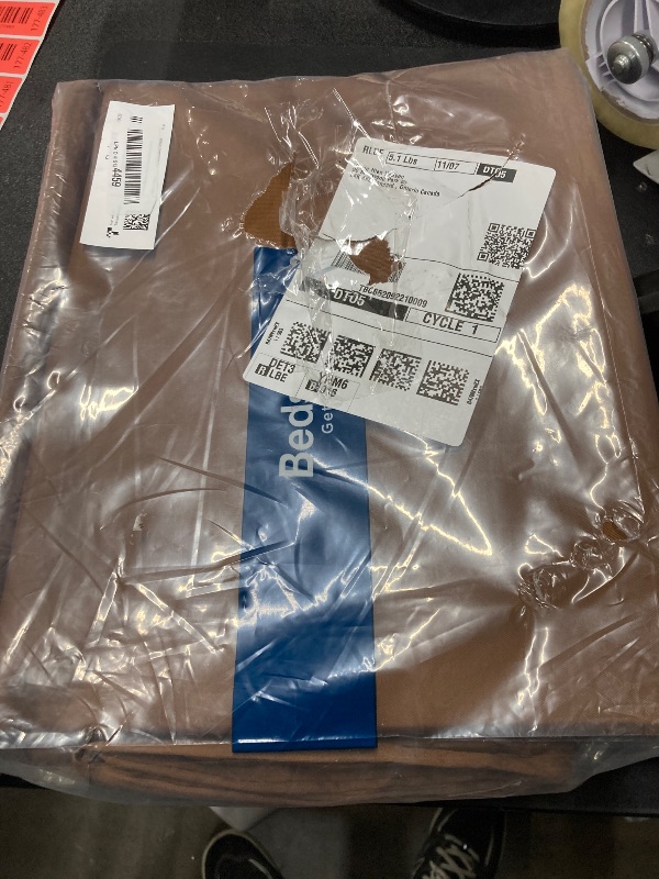 Photo 1 of ***(MISSING FITTED SHEET -SELLING AS INCOMPLETE)*** 
Bedsure Queen Sheet Set, Rayon Derived from Bamboo, Cooling Sheets, Breathable & Soft, Hotel Luxury Silky Bedding for Hot Sleepers, Brown