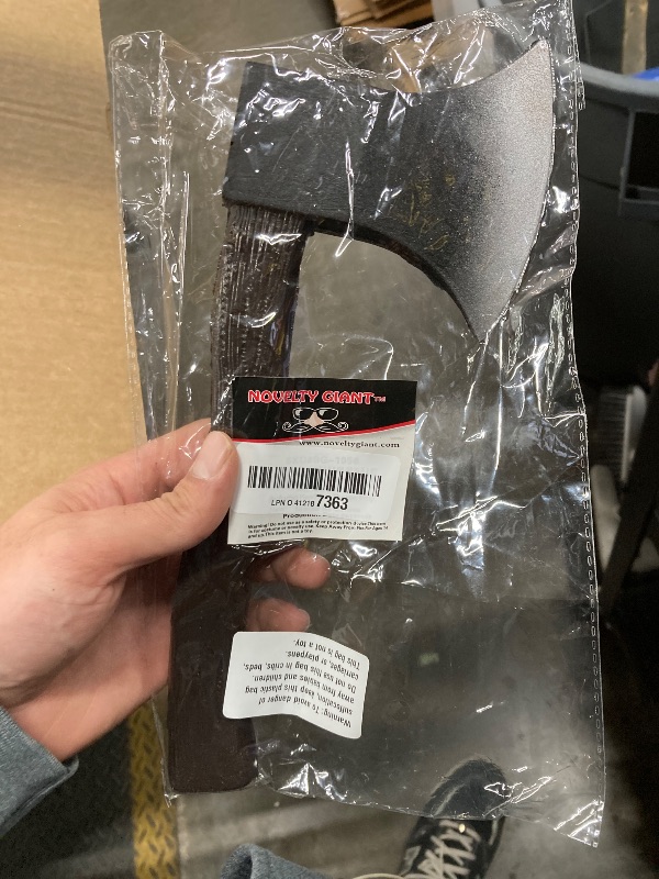 Photo 1 of 12" High Density Foam Hand Axe Viking Barbarian Theater Prop Brown