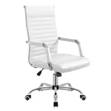 Photo 1 of
Lacoo Mid-Back Faux Leather Office Desk Chair Executive Conference Task Chair with Arms, White