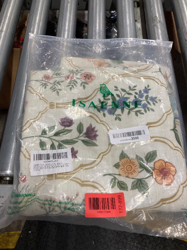 Photo 2 of ISAENNE Designer Linen Table Cloth for Rectangle Table,Western Colorful Floral Indoor Tablecloth,Wrinkle Resistant Decor Tablecloths for Dining Thanksgiving Kitchen Christmas,55"*79"-Serenity B