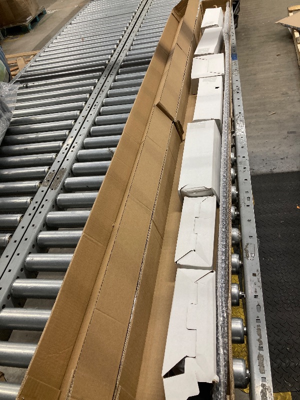 Photo 1 of ***Selling for Parts Only***Smart Standard 42x84 Inch White Double Barn Door Set – 5-Panel MDF Sliding Doors with 6FT Bypass Barn Door Hardware Kit, Space-Saving Design, Easy Installation (Pre-Drilled Holes)