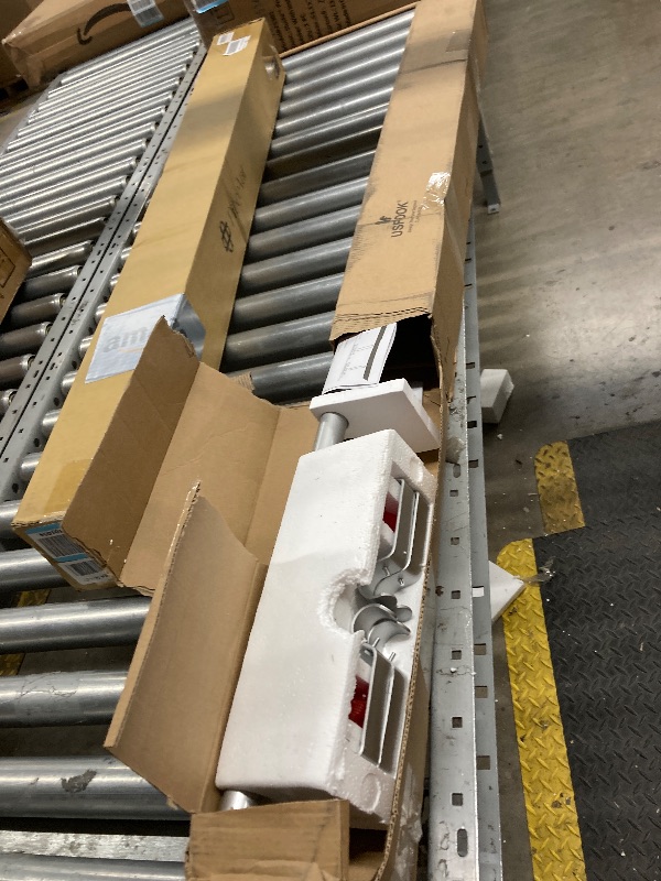 Photo 1 of 1 Inch Curtain Rods 72 to 144 Inches (6 to 12 ft) Telescoping Single Drapery Rod, USFOOK Heavy Duty Curtain Rods for Windows with Silver Decorative Translucent Finials