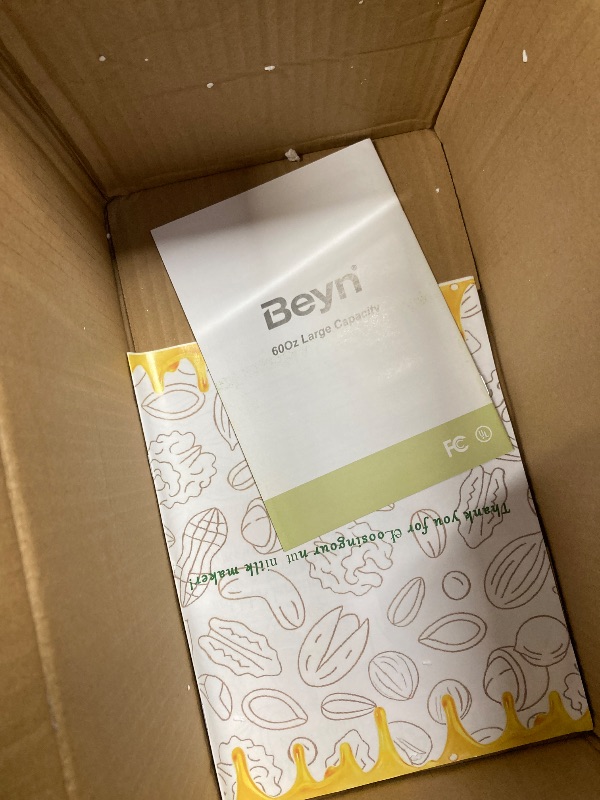 Photo 1 of ***(MISSING OUTLET CORD -SELLING AS IS )*** Beyn 60oz Nut Milk Maker Machine with 48 Titanium Blades, 10-in-1 Automatic Nut Milk Maker, Soy Milk Maker with Delay Start & Keep Warm, Almond Milk Maker for Homemade Oat, Milk Shake