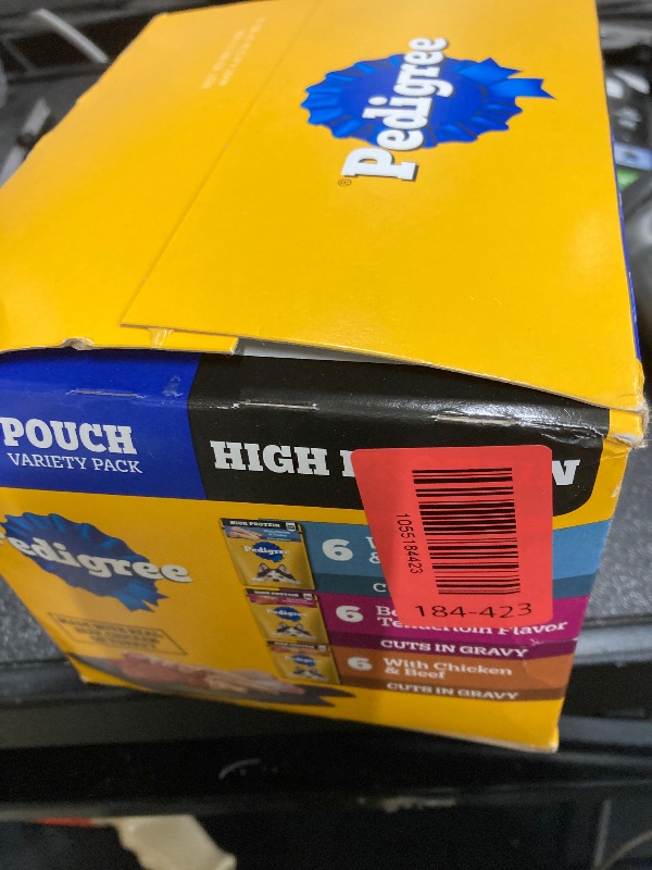 View 3 of ***BEST BY 1/2026***Pedigree High Protein Adult Soft Wet Dog Food Variety Pack, 3.5 oz. Pouches, 18 Count***BEST BY 1/2026***