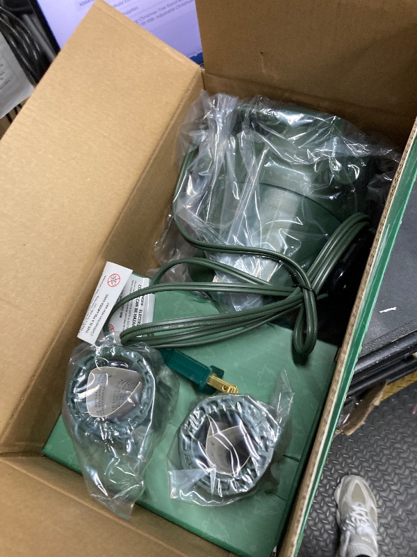 Photo 1 of (2025 Upgrade) Rotating Christmas Tree Stand with Remote Control, Stable 360 Revolving Tree Base Stand, Up to 7.5ft 90lb. Adjustable Christmas Tree Holder for Xmas Tree, Artificial Tree (Green)