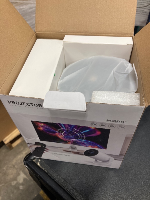 Photo 1 of [Electric Focus]Mini Portable Projector with 4K Support, Bluetooth 5.4 WIFI6, 5watt Sound Base Speaker, 260 ANSI, Android 11, 210° Rotation , Auto Keystone Correction Video Projector HY300 PLUS