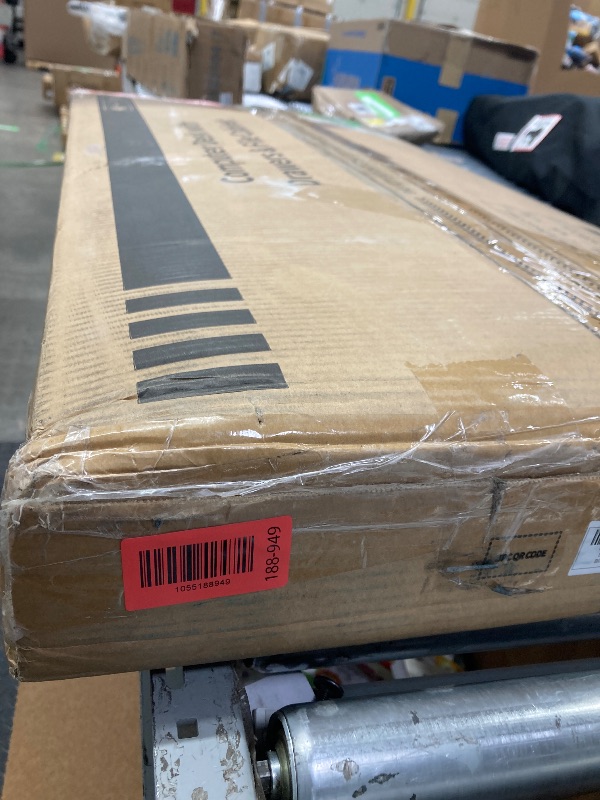 Photo 1 of 55 inch Computer Gaming Desk with LED Lights & Power Outlets, Home Office Desk with Storage Shelves & 5 Fabric Drawers, File Cabinet Monitor Stand, Black