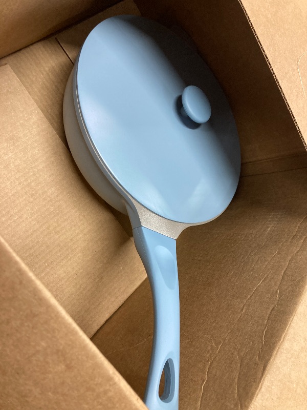Photo 1 of ***WOODEN SPATULA NOT INCLUDED***Goodful All-in-One Pan, Multilayer Nonstick, High-Performance Cast Construction, Multipurpose Design Replaces Multiple Pots and Pans, Dishwasher Safe Cookware, 11-Inch, 4.4-Quart Capacity, Blue Mist***WOODEN SPATULA NOT IN