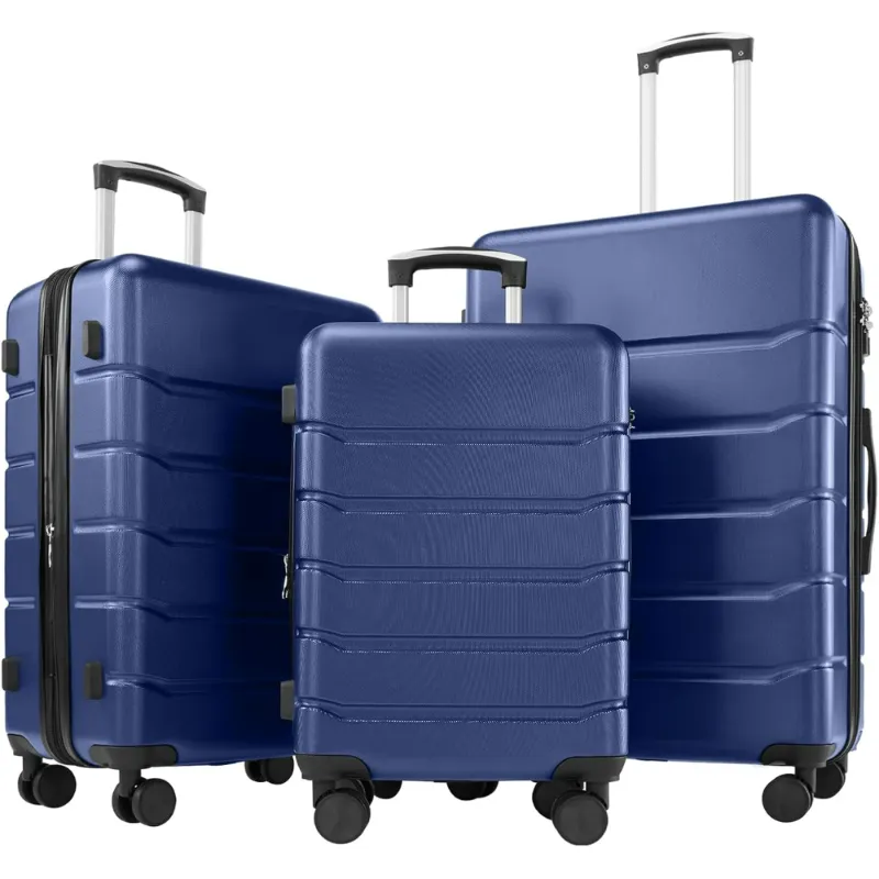Photo 1 of ***(MISSING ONE PIECE 2 PIECE SET  ONLY)***CONCETTA 2 Pcs ABS Hardside Luggage Sets, Lightweight Expandable Hard Shell Rolling Suitcase TSA Lock Spinner Wheel Suit Cases, Blue