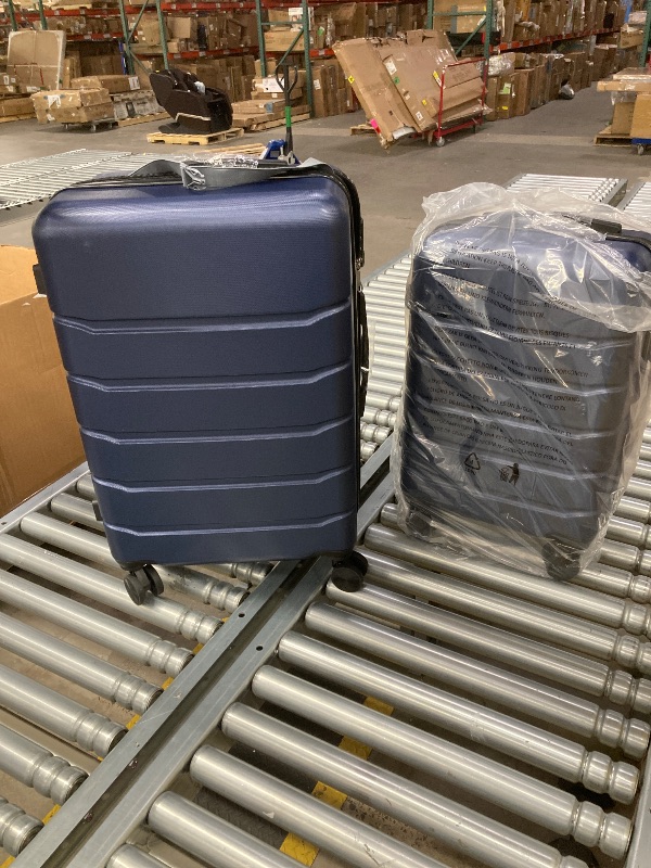 Photo 1 of ***(MISSING ONE PIECE 2 PIECE SET  ONLY)***CONCETTA 2 Pcs ABS Hardside Luggage Sets, Lightweight Expandable Hard Shell Rolling Suitcase TSA Lock Spinner Wheel Suit Cases, Blue