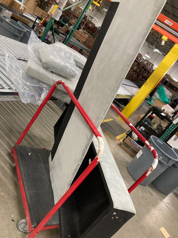 Photo 1 of ***THE 8 PIECES YOU SEE HERE ARE ALL THAT IS INCLUDED. THERE ARE NO OTHER PARTS***Pinmoco L-Shaped Sectional Sofa Couch for Living Room, 3 Seat Velvet Convertible Sofa with Movable Storage Ottoman and Side Pockets, Grey***THE 8 PIECES YOU SEE HERE ARE ALL