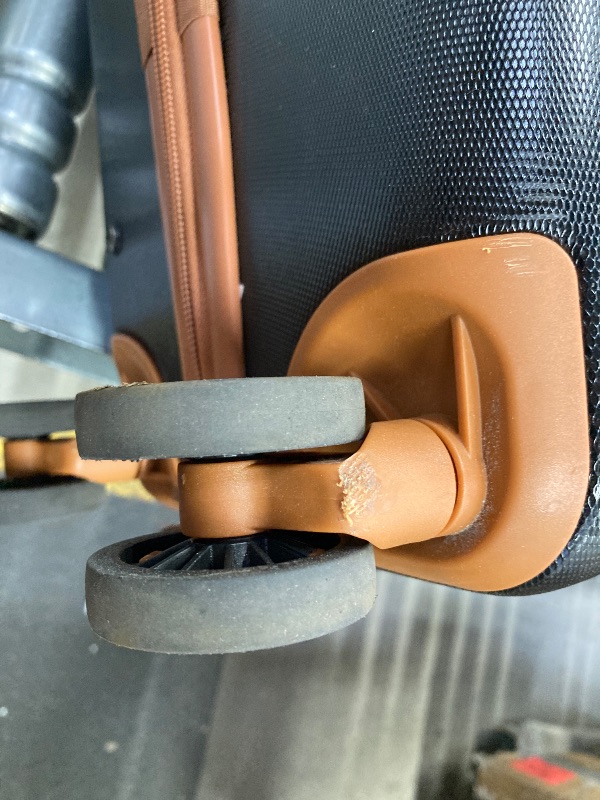 Photo 1 of ***PLZ NOTE WHEEL DAMAGE & MISSING WHEEL PICS***UKEIN Luggage Sets 3 Piece, Carry On Luggage 20In With Spinner Wheels,PC Hardside Suitcase Set with TSA Lock,Durable Carry On Suitcase With Travel Backpack for Men (Black, 3 piece set (20inch))***PLZ NOTE WH
