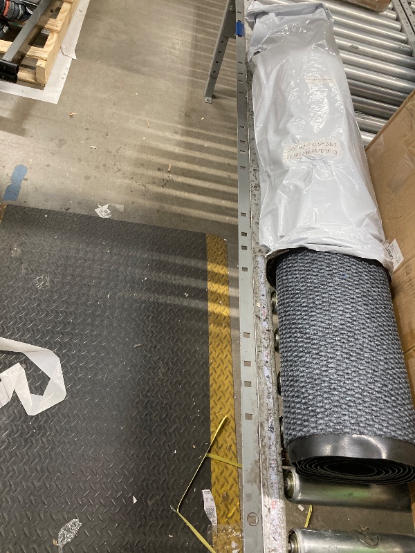 Photo 1 of  3x10Ft Commercial Indoor Outdoor Rug Grey Brush Step Entrance Floor Mat Commercial Runner Rugs with Rubber Backing for Hallways