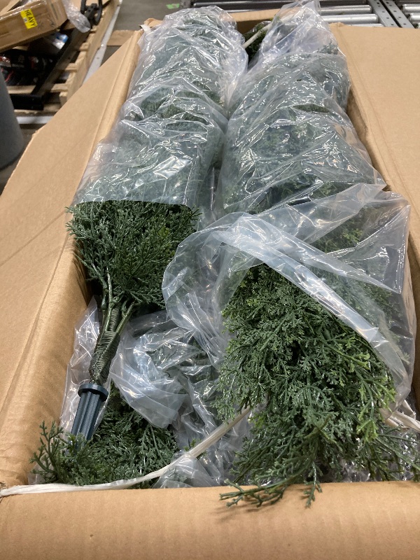 Photo 1 of Artificial Topiary Ball Tree, Indoor Realistic Faux Boxwood Bush Potted Plants, Outdoor Fake Shrubs Cedar Evergreen Plants for Home Living Room Front Porch Decor (2, 5ft)