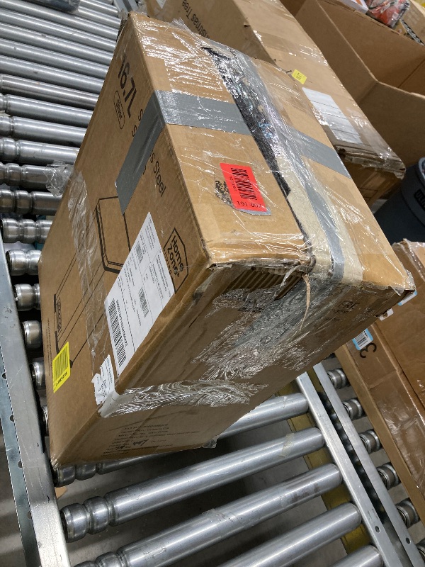 Photo 1 of ***LID CLOSES CROOKED AS SEEN IN PICS***Home Zone Living 4 Gallon Slim Kitchen Trash Can with Soft Close Lid and Step Pedal, Stainless Steel Wastebasket with Removable Liner, Silver, ***(USED SOME SCUFFS/SCRATCHES)******LID CLOSES CROOKED AS SEEN IN PICS*