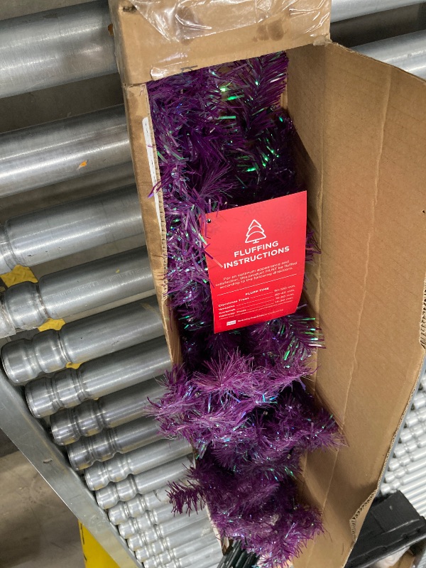 Photo 1 of ***BATTERY OPERATED***Best Choice Products 4ft Prelit Colored Christmas Tree, Artificial Tree Holiday Decor w/ LED Lights - Purple***BATTERY OPERATED***