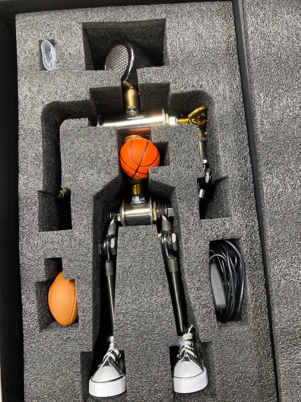 Photo 1 of ***(DAMAGE -SELLING AS PARTS ONLY)*** Y-Nut Desk Lamp, Handmade Vintage Movable Joints Robot Table Lamp LED Bulbs Steampunk Night Light Home Desktop Decoration - Size: 14"x7"x2.5" Cool Gifts for Men