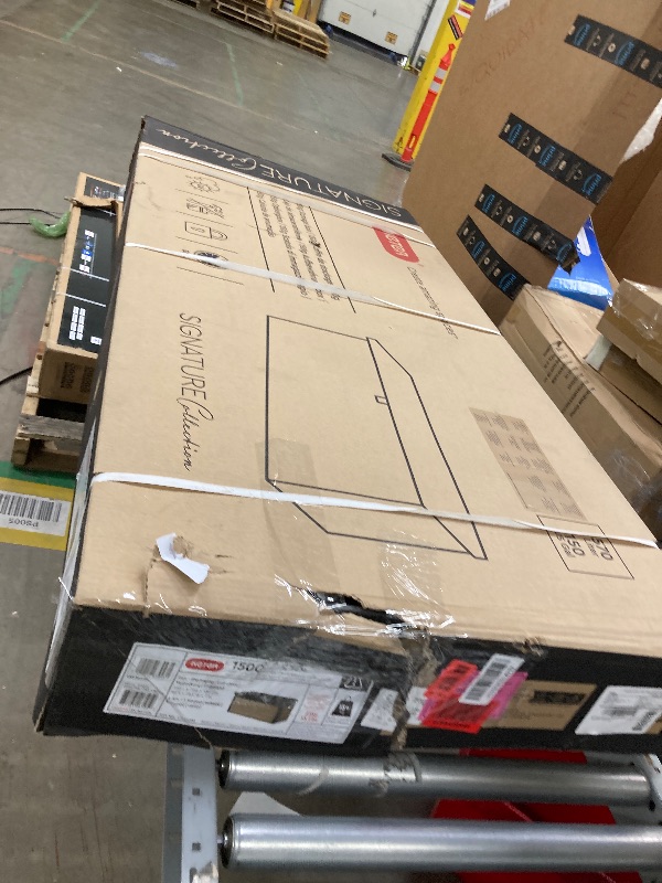 Photo 3 of Keter Signature Collection 150 Gallon Resin Deck Box Organization and Storage Box for Patio Outdoor Cushions, Throw Pillows, Garden Tools and Pool Supplies, Ashwood