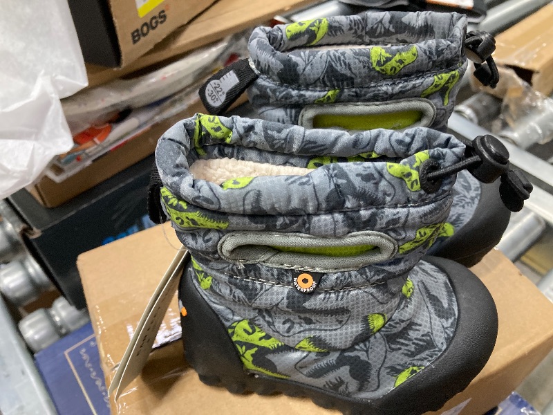 View 1 of ***THIS IS INFANT 5***BOGS Unisex-Child B Moc Snow Boot Big Kid 8-12 Years 5 Big Kid Cool Dinos Print - Gray