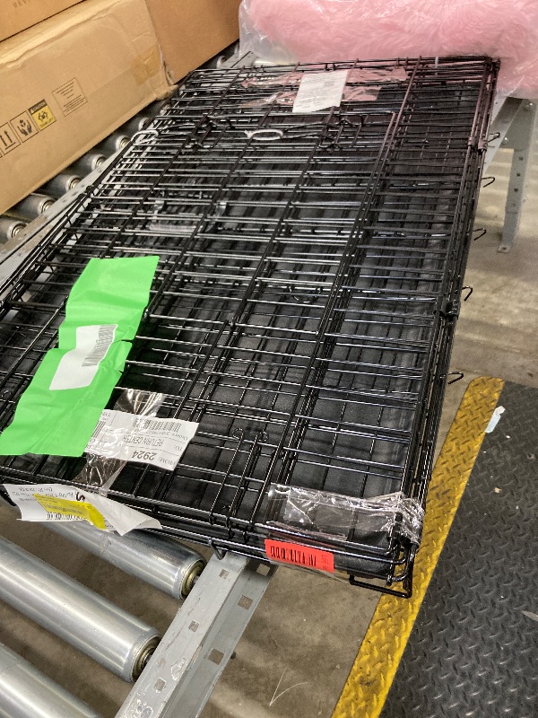 Photo 1 of **NO BOX***EDX Medium Dog Crate with Divider Panel, 36" Double Door Folding Metal Wire Dog Cage with Plastic Leak-Proof Pan Tray