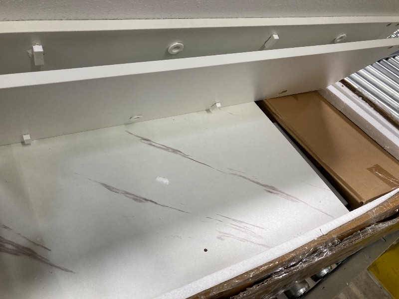 Photo 1 of Dowellia 2 Drawer Shoe Cabinet,Wooden Shoes Organizer Cupboard Unit Hallway Furniture,freestanding Entryway 2 tier Modern Shoe Rack Cabinet Footwear Stand for Shoes (Marble White)
