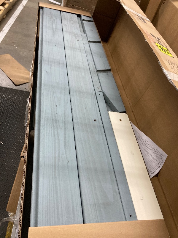 Photo 1 of ***ONLY 1 BOX OF 4***Backyard Discovery Beacon Heights Elevated Cedar Wooden Kids Playhouse with Wave Slide, Play Kitchen, Wrap-Around Deck, Flat-Step Ladder, Half Door, Windows, Bell, and Growth Chart for Outdoor Play***ONLY 1 BOX OF 4***