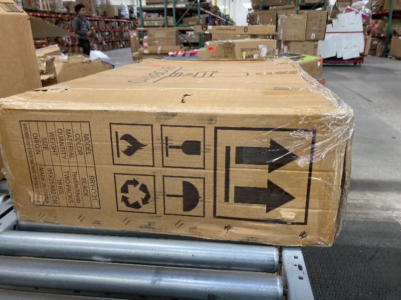 Photo 1 of 2 Pack Folding Office Chair Stackable Conference Room Chairs with Wheels and Padded Mesh Back Ergonomic for Reception Meeting
