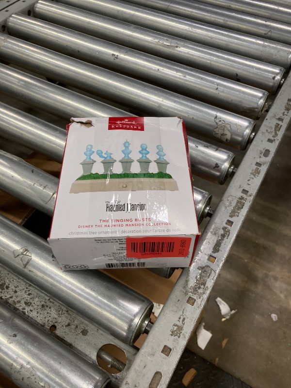 Photo 1 of **MISSING POWER PLUG**Hallmark Keepsake Christmas Ornament, Disney The Haunted Mansion Collection The Singing Busts With Light and Sound, Gifts for Disney Fans