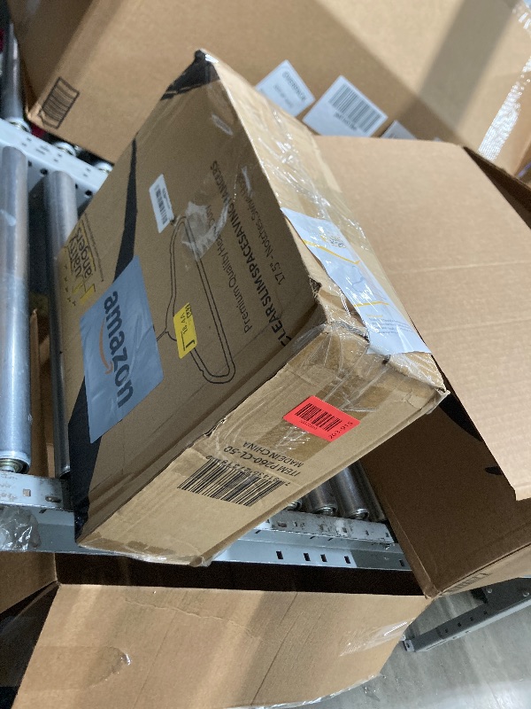 Photo 1 of ***(MISSING PIECES -12 PACK ONLY)*** Quality Hangers Clear Plastic Hangers for Clothes | 12 Pack - 17.5 Inch | Heavy Duty Hangers Space Saving Crystal Acrylic | 360 Degree Swivel Hook and Notches (Clear,12) (ONLY 12 piece)