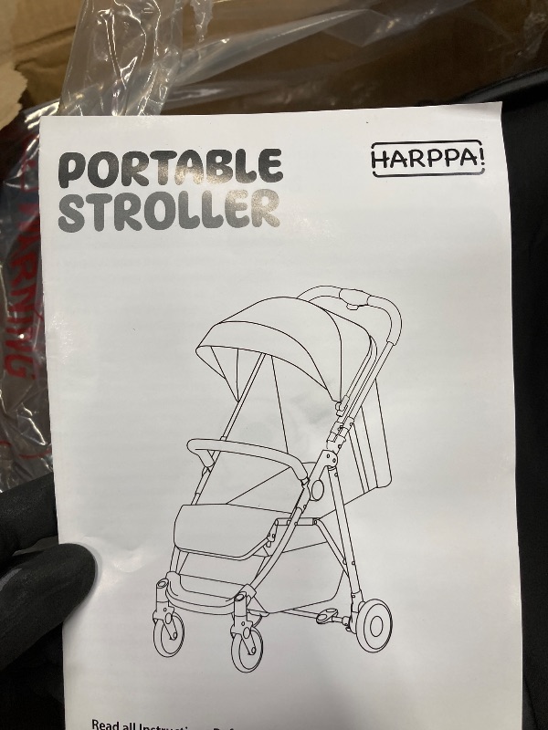 Photo 1 of *Used* HARPPA Foldable Stroller for Baby and Toddler, Reversible Handle, 17lbs, Unisex Black