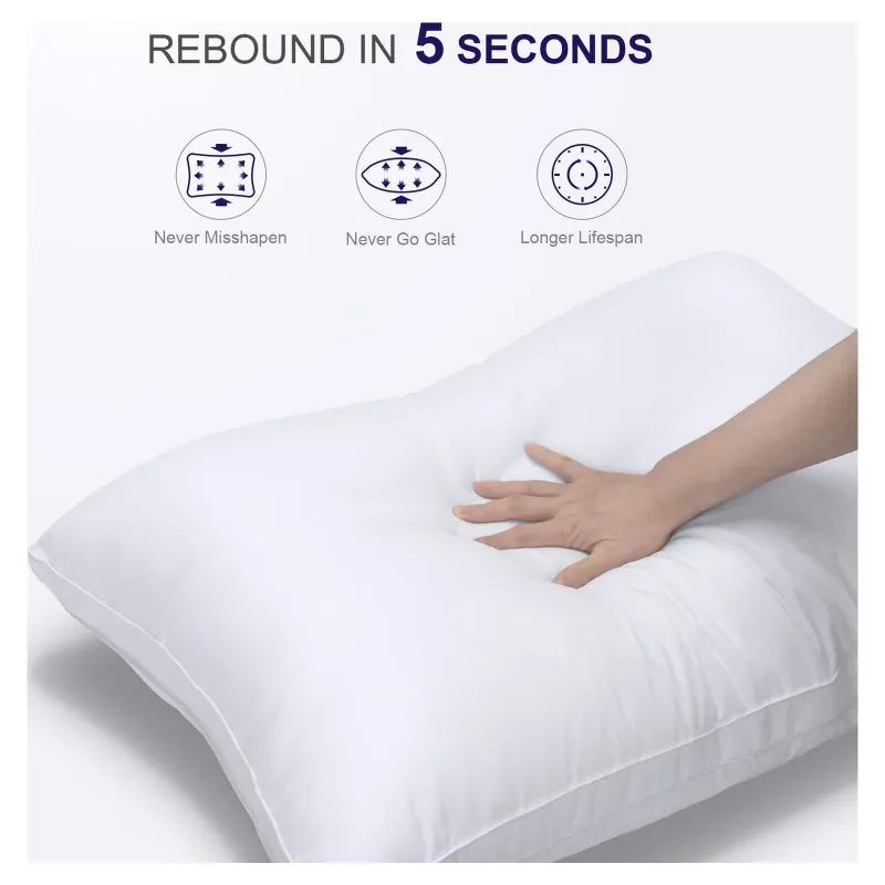 Photo 1 of *FACTORY SEALED* SORMAG Bed Pillow, Down Alternative Pillow for Bed Standard, Soft Hotel Collection Gusseted Cooling Pillow 20 x 26 inches
