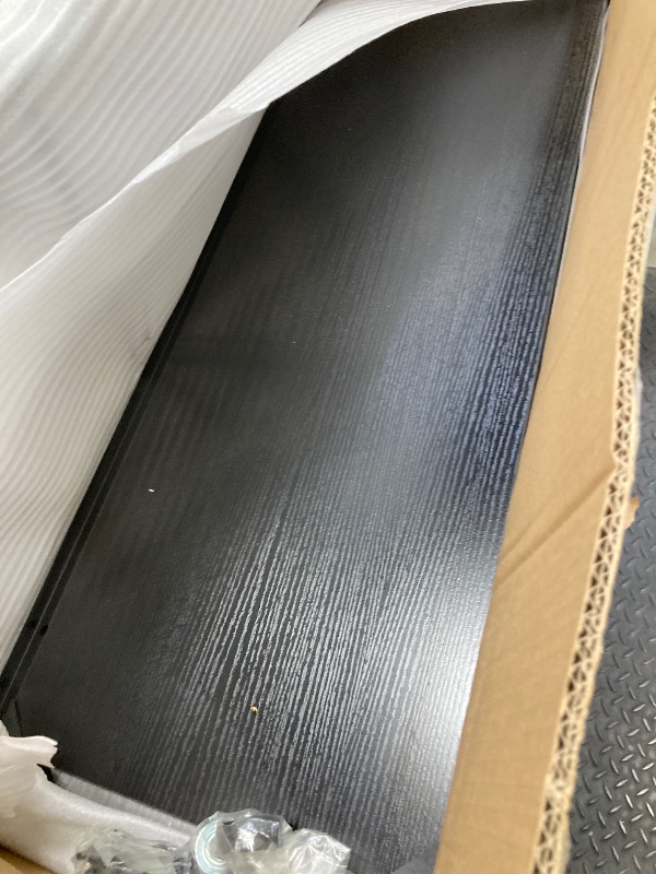 Photo 1 of 40" Rolling Kitchen Cart Island with Wheels and Storage Shelves, Copedvic 3-Tier Kitchen Bakers Rack Microwave Cart Oven Stand with 10 Hooks, Black