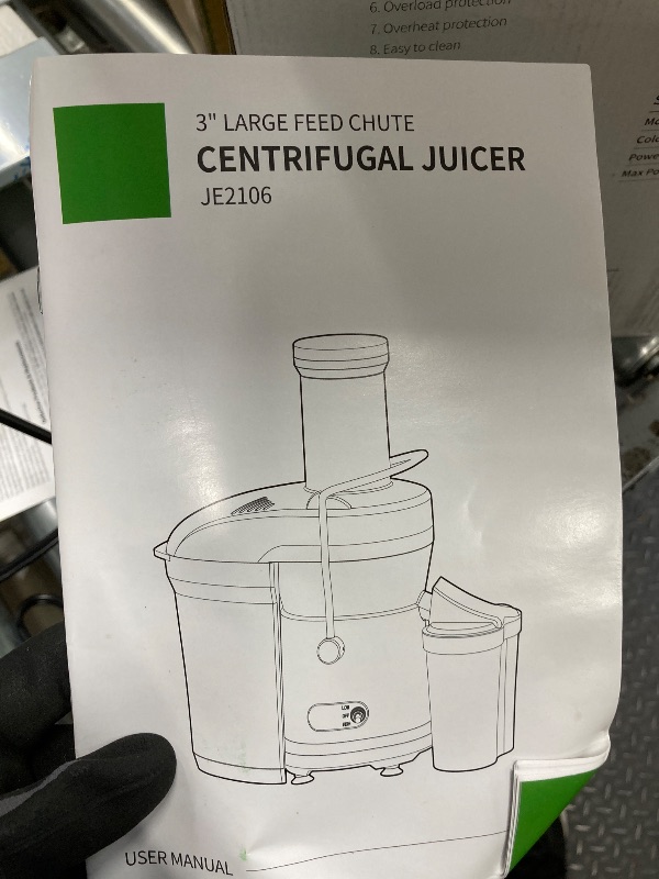 Photo 1 of *Dirty* Juicer Machine, 1200W Centrifugal Juicer Extractor with Wide Mouth 3.2" Feed Chute for Fruit Vegetable, Easy to Clean, Silver
