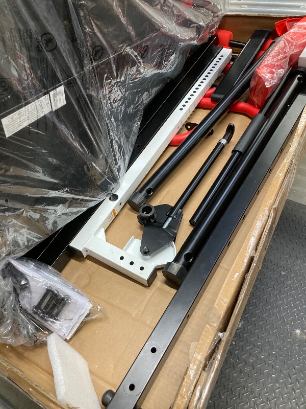 Photo 1 of *Dirty* Heavy Duty Inversion Table, 300lb Capacity Back Therapy Reflexology with Adjustable Foldable Stretcher Machine Protective Belt, Dprodo Table, Red
