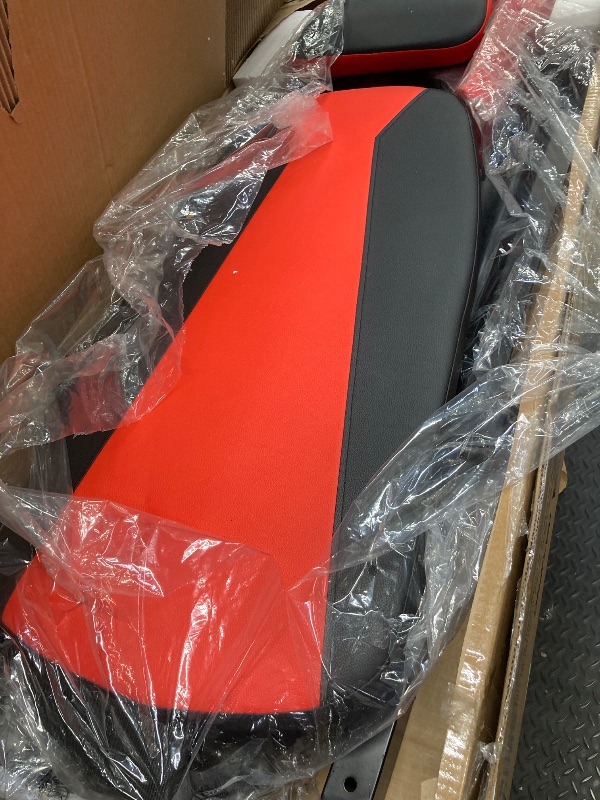 Photo 1 of *Dirty* Heavy Duty Inversion Table, 300lb Capacity Back Therapy Reflexology with Adjustable Foldable Stretcher Machine Protective Belt, Dprodo Table, Red
