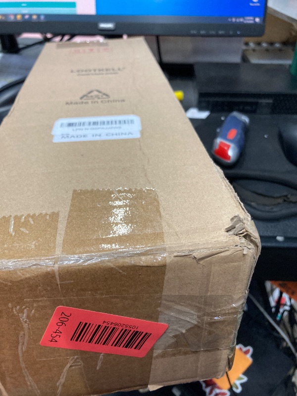 Photo 1 of Pack Antique Bronze Curtain Rods for Windows 66 to 120 Inches Adjustable Length Heavy Duty 1" Diameter Window Curtain Rod with Solid Metal Finials for Outdoor Farmhouse Bedroom Kitchen Living Room