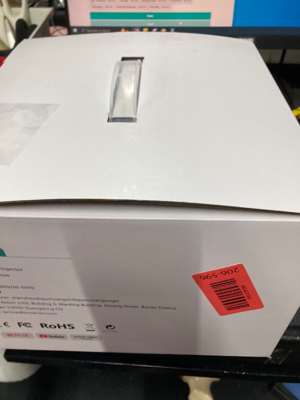 Photo 1 of **PARTS ONLY***4K Projector with WiFi and Bluetooth, 2000 ANSI Outdoor Projectors with Built-in 10,000+ Apps, Bnoe Native 1080P Smart Proyector for Home Theater Movie with Dual Speaker and Voice Control & Auto Focus