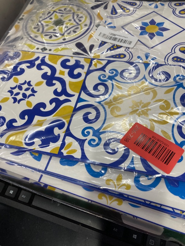 Photo 1 of  Pcs 12 Inch Amalfi Coast Party Decorations Cardboard Boxes Capri Lemon Backdrop Decor Props Boxes for Bridal Shower Wedding Amalfi Coast Blue Yellow Tiles Mediterranean Birthday Party Decor Supplies